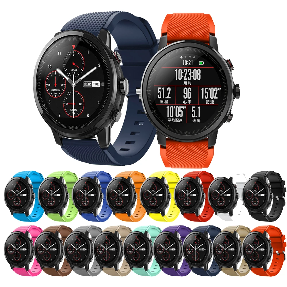 22 мм силиконовый спортивный ремешок для часов Samsung Gear S3 смарт-ремешок Xiaomi Huami Amazfit