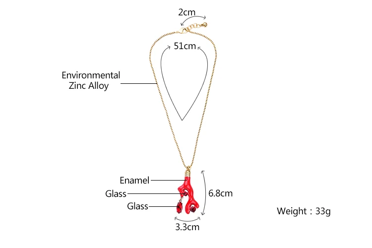 Ожерелье с эмалью Красного коралла изящные драгоценные камни Новое поступление