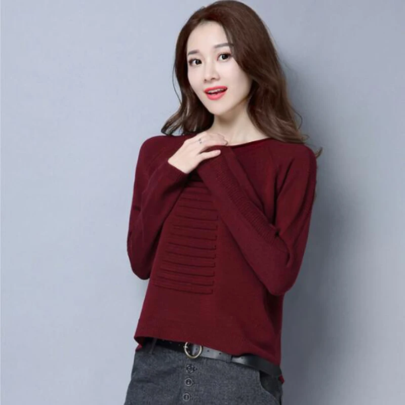 Women Sweaters 2018 Hot Sale Winter O-neck Long Sleeve Sweater Pullovers Knitted pull femme Female Warm Tops | Женская одежда