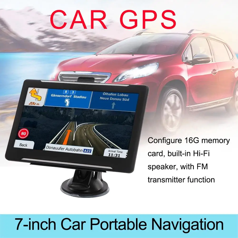7 дюймовый автомобильный gps Портативный навигатор 256 8 Гб HD Сенсорный экран