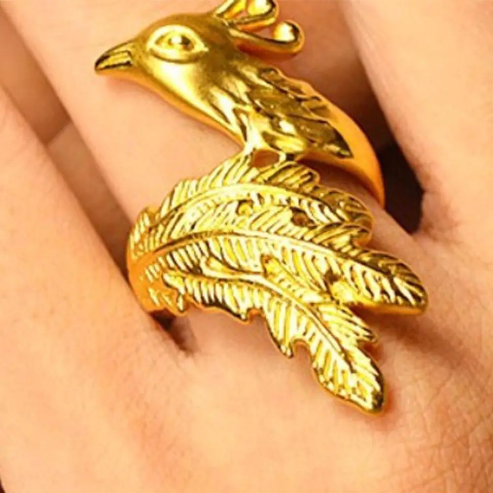 Уникальное кольцо из золота 18 карат кольца в виде феникса индивидуальное Золотое
