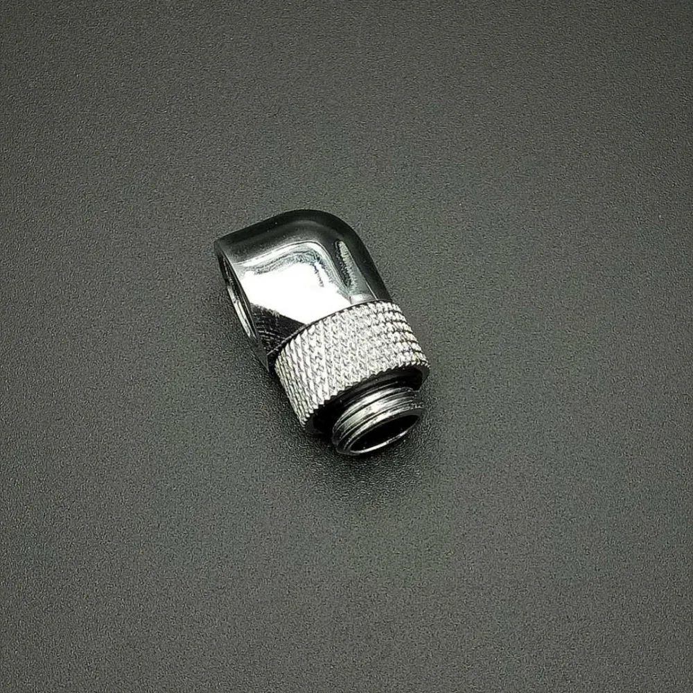 AegirX MOD Черный Серебряный G1/" резьба 90 градусов поворотный ПК водяного охлаждения фитинг адаптер Вращающийся адаптеры