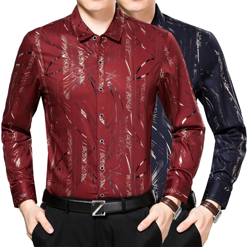Новинка 2017 года мужские с длинными рукавами платье рубашка мужская Повседневное