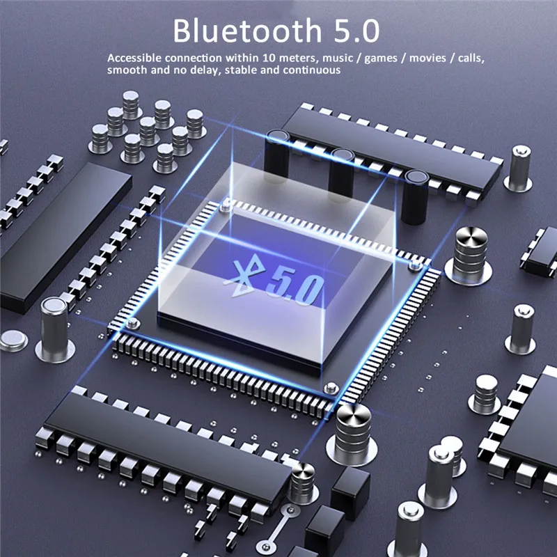 Беспроводные наушники F9 TWS Smart Touch, Bluetooth наушники 5,0, беспроводные наушники 8D, стерео гарнитура с зарядным устройством 2000 мАч
