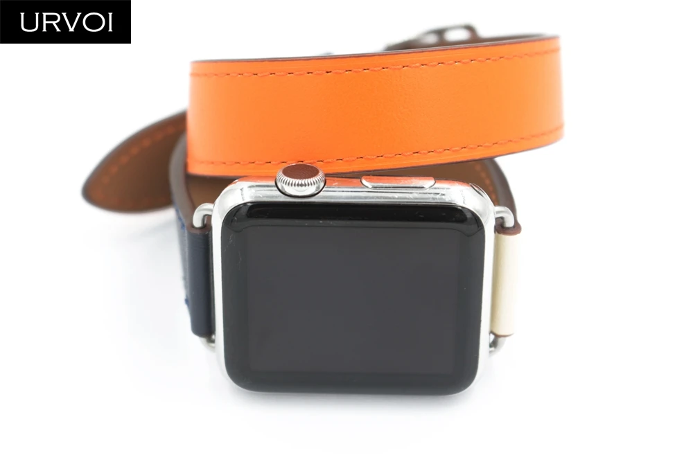 URVOI экстра длинный двойной тур ремешок для Apple Watch серии 4 3 2 1 2018 iwatch swift кожаный