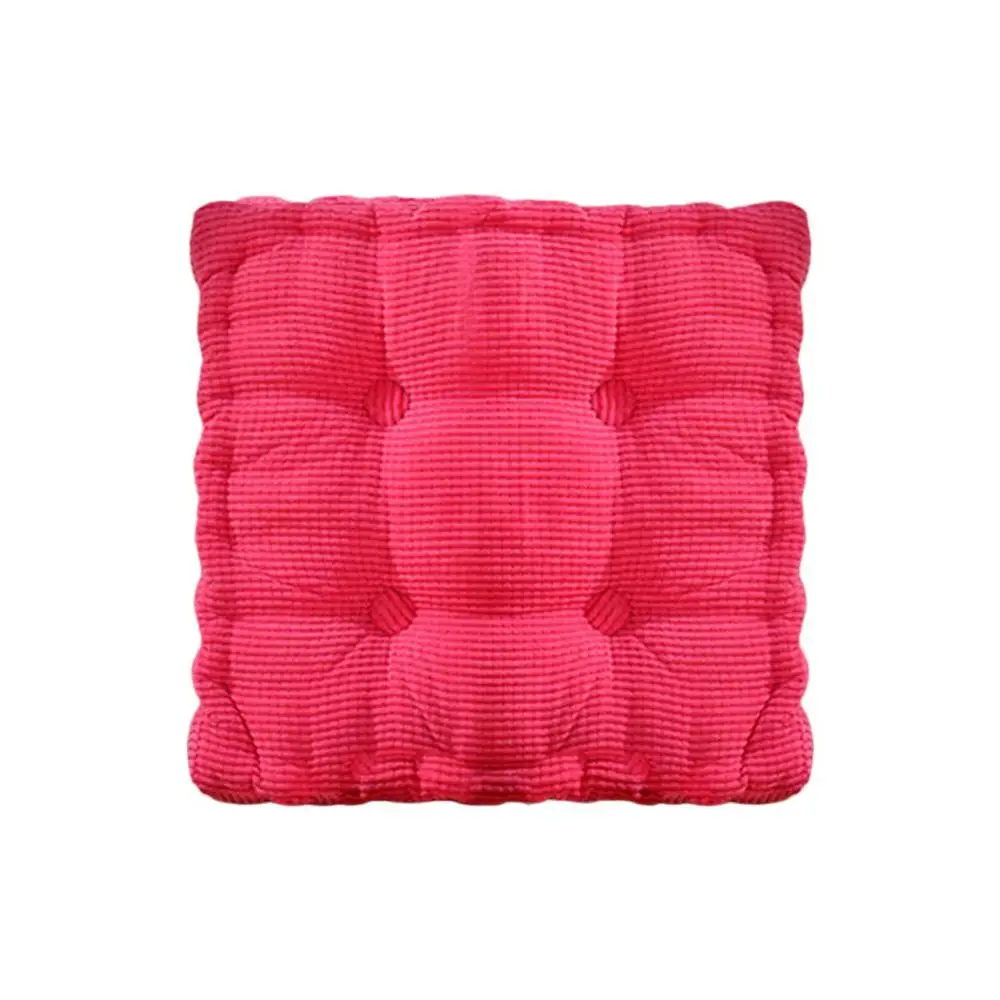 rose red Новая кукурузная одноцветная подушка для обеденного стула квадратная подушка утолщенная офисная Бархатная подушка обивка татами коврик стул - Цвет: rose red
