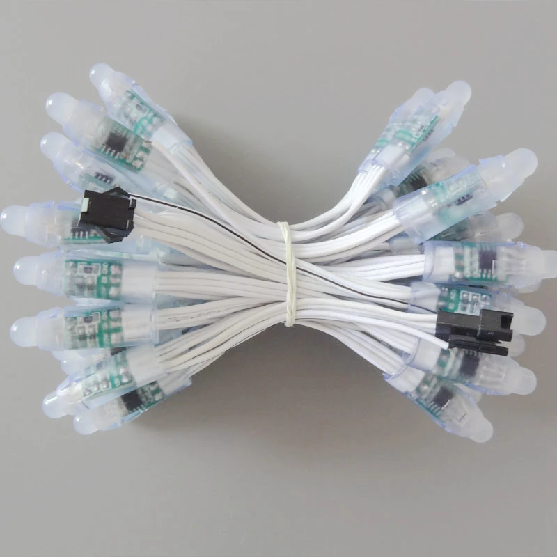 50 шт./лот WS2811 Светодиодный пиксельный модуль 12 мм IP68 Водонепроницаемый DC5V