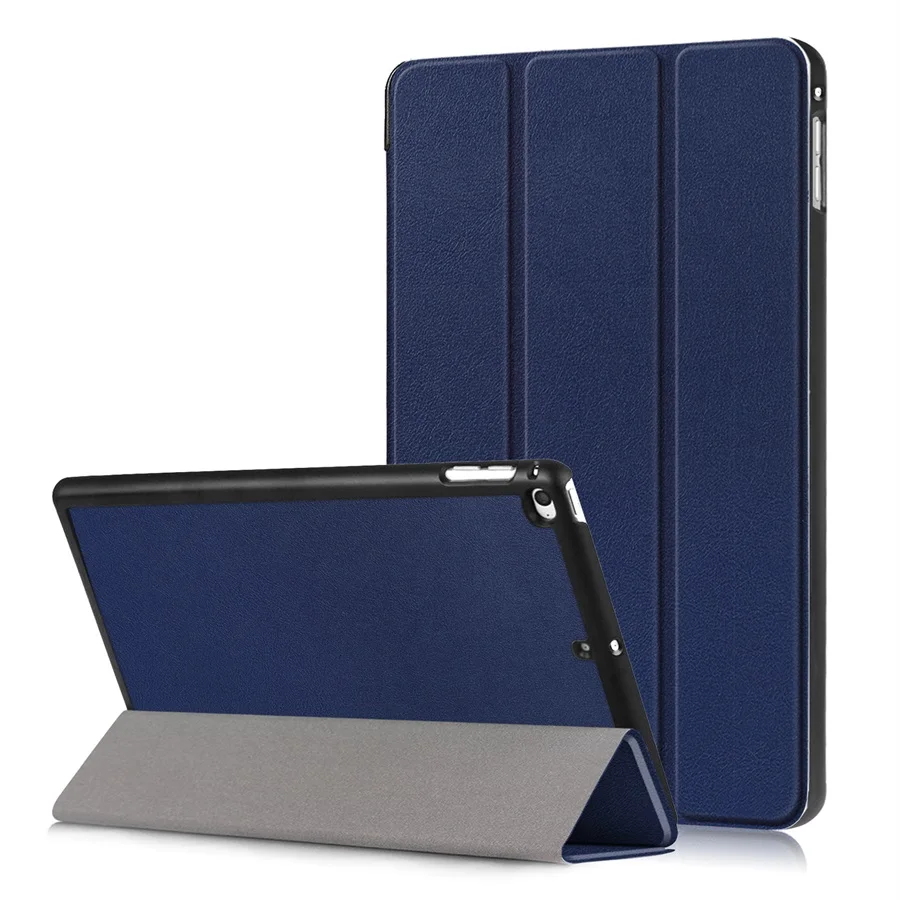 Для нового iPad mini 5 Чехол 7,9 дюймов выпуск трехслойная подставка PU смарт-чехол с принтом Чехол для iPad mini 4 5 Funda Авто Режим сна/пробуждения - Цвет: NAVY