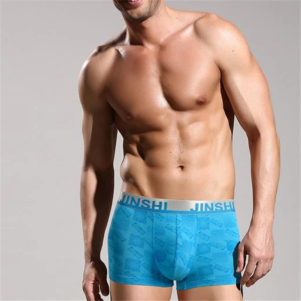 Мужское нижнее белье боксеры из чистого хлопка с принтом мужское шорты трусы