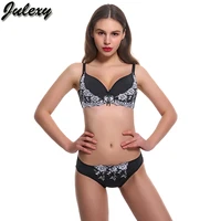 julexy brand new 2018 big size b c d cup women bra set lace embroidery sexy bra brief sets intimate cotton underwear panty set