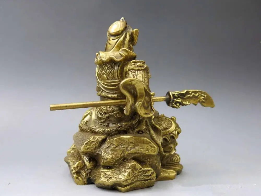 5 Китайский медный Дракон Guan Gong Yu Статуэтка воина | Дом и сад