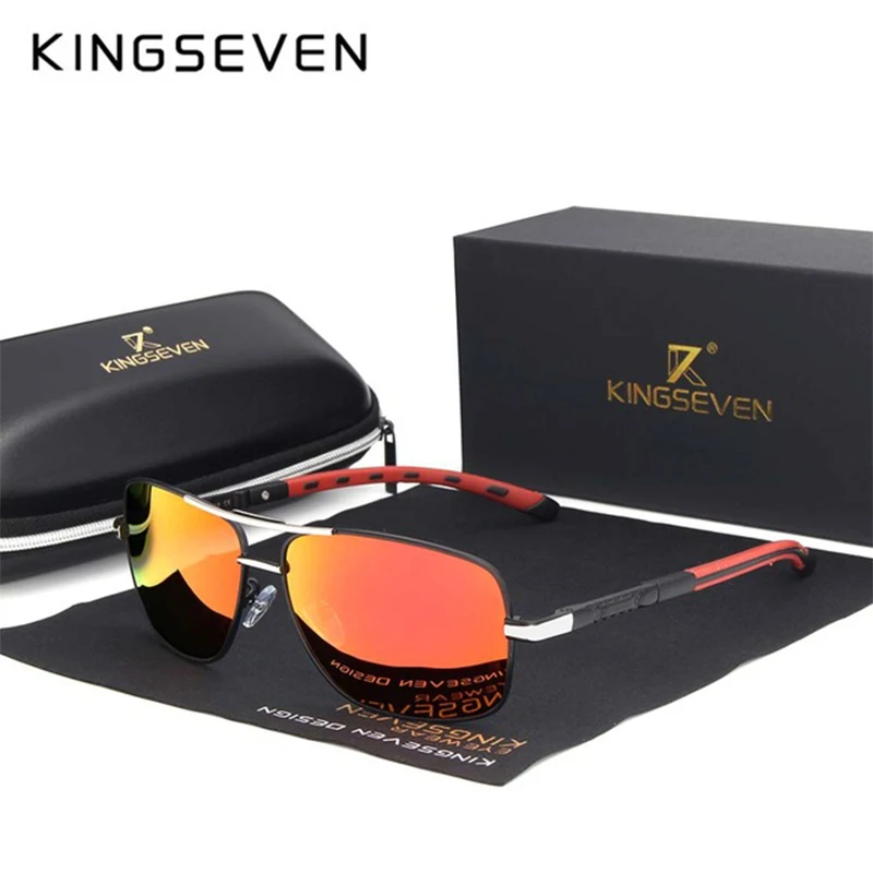 KINGSEVEN поляризованные солнцезащитные очки для мужчин рыбалки квадратные вождения