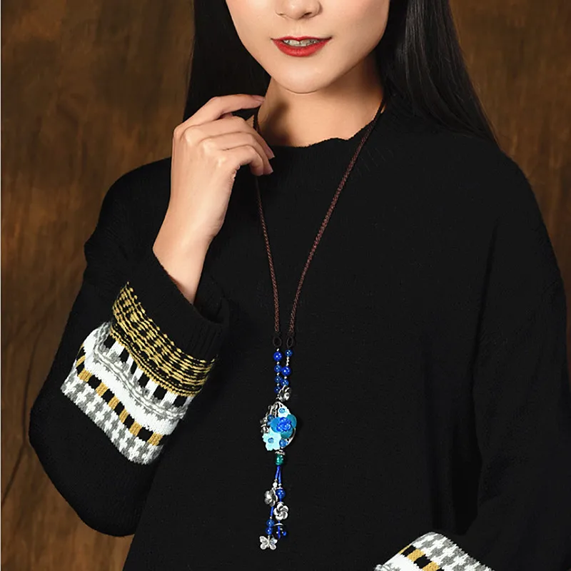 Винтажное ожерелье Yanting с подвеской для женщин кулоном в этническом стиле