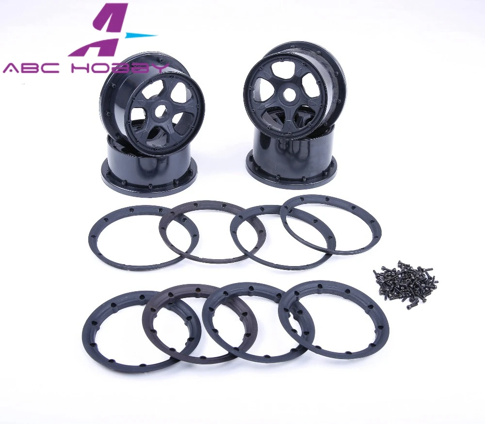 HPI RACING/KM HPI 5B 5T 5SC LOSI TDBX FS гоночный mcd 1/5 масштаб газа rc 5B ступицы колеса и винты beadlocks комплекты(Gen.4