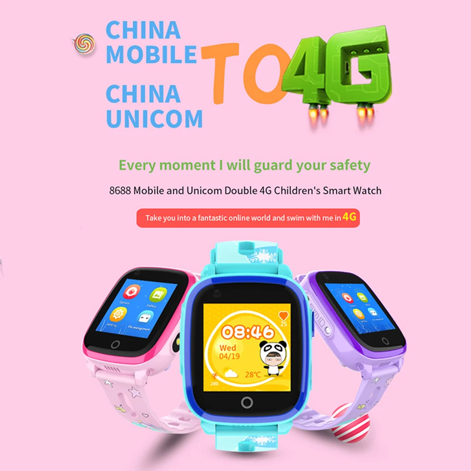 4G wifi IP67 Водонепроницаемый DF33 gps детский телефон умные часы милый SOS трекер местоположения LBS детская Безопасная зона анти-потеря монитор
