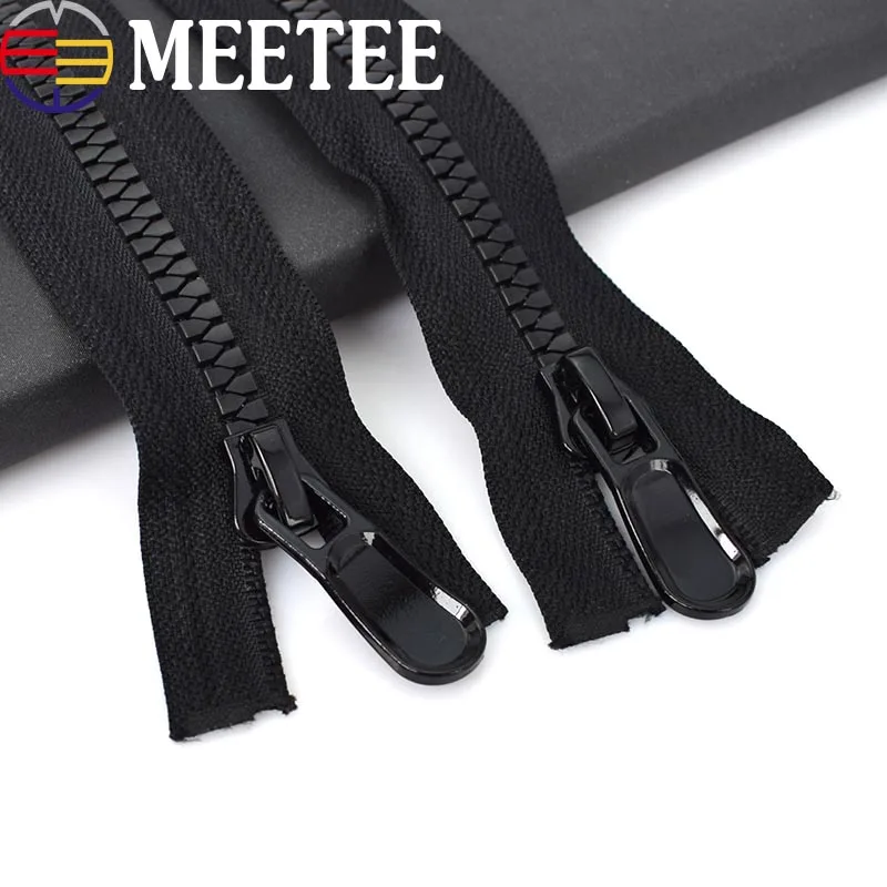 Meetee 8# экологичный Open-end молния для куртки двойные ползунки пластиковые застежки-молнии для пошив пальто пуховые аксессуары DIY ремесло KY278