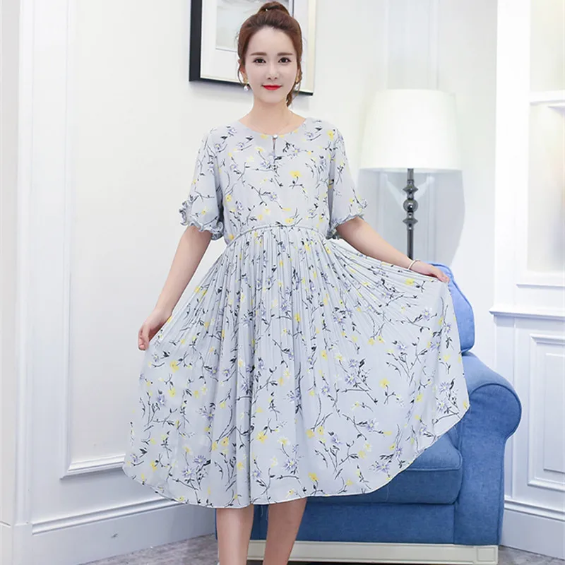 Платье для беременных летняя новая одежда юбка женщин длинное шифоновое
