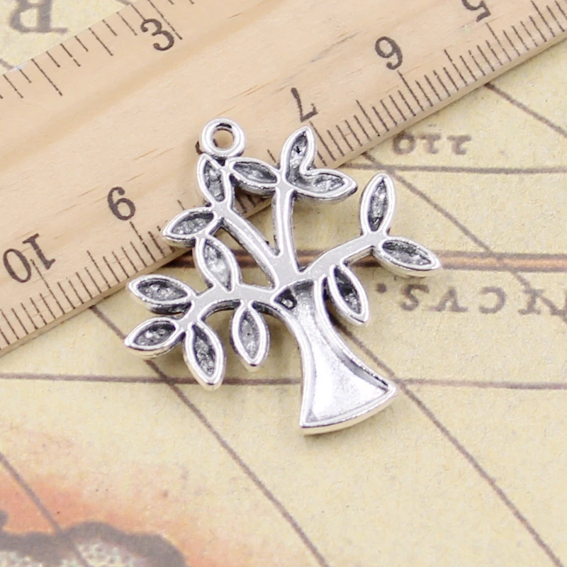 10 шт. амулеты Life Tree 33x31 мм тибетские бронзовые серебряные цветные Подвески