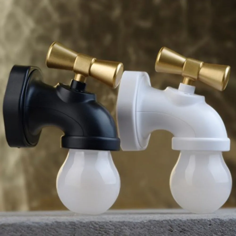 Кран в форме ночник светодиодный Настенный светильник с движения Сенсор голос