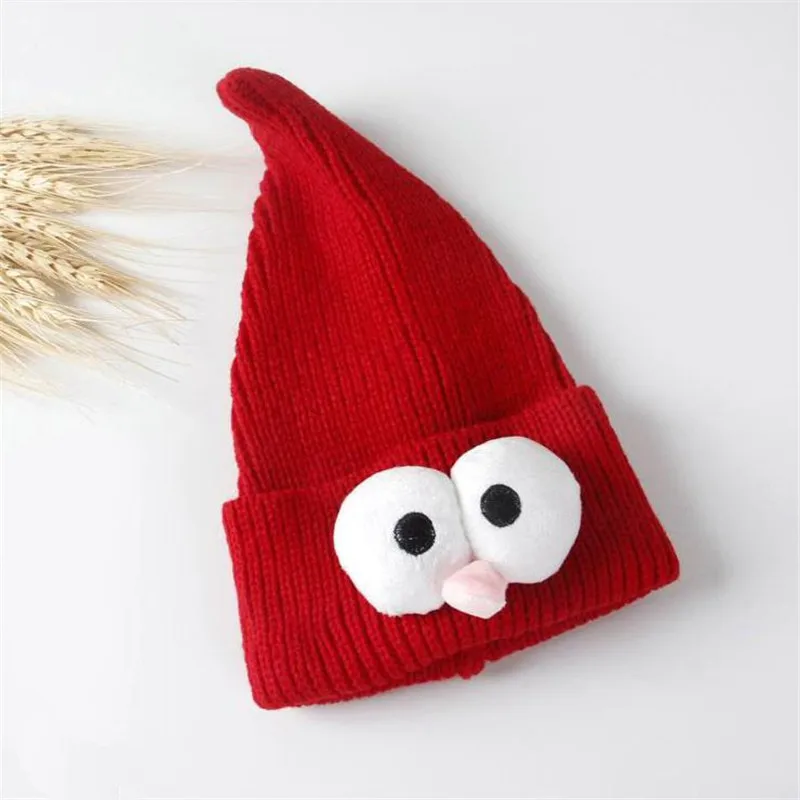Детские милые большие глаза острым свитер вязать шапка аксессуары для