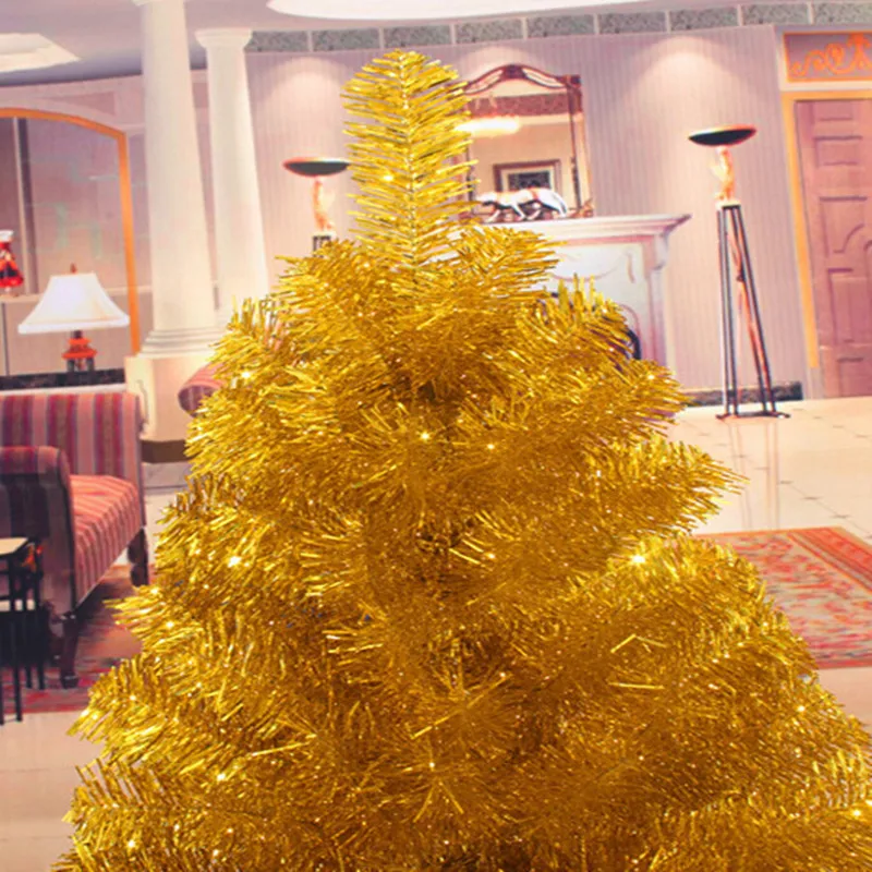 4 размера Дерево Санта Клауса ПВХ материал Золотая Рождественская елка вечеринка