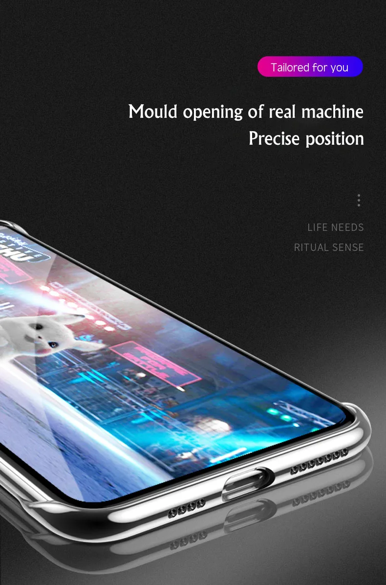 Бескаркасное прозрачное покрытие чехол для телефона для iPhone 11 Pro XS MAX XR X модный Ультра тонкий прозрачный жесткий чехол для iPhone 7 8 6 6S P
