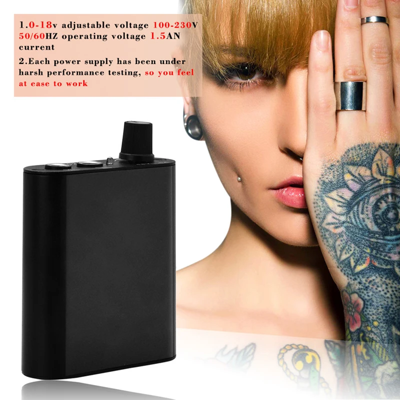 Электропитание для тату машины с вилкой ЕС набор начинающих Перманентный макияж