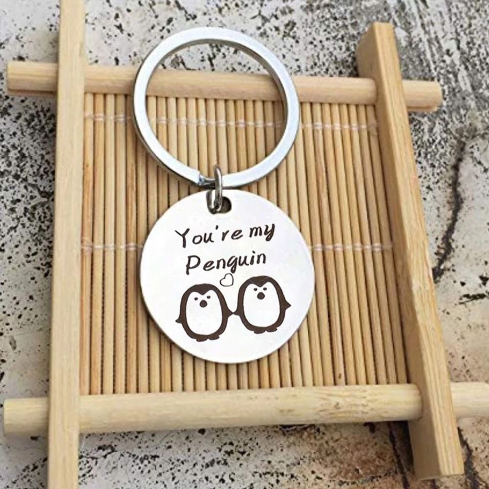 Брелок для ключей You Are My Penguin из нержавеющей стали|Брелоки| |