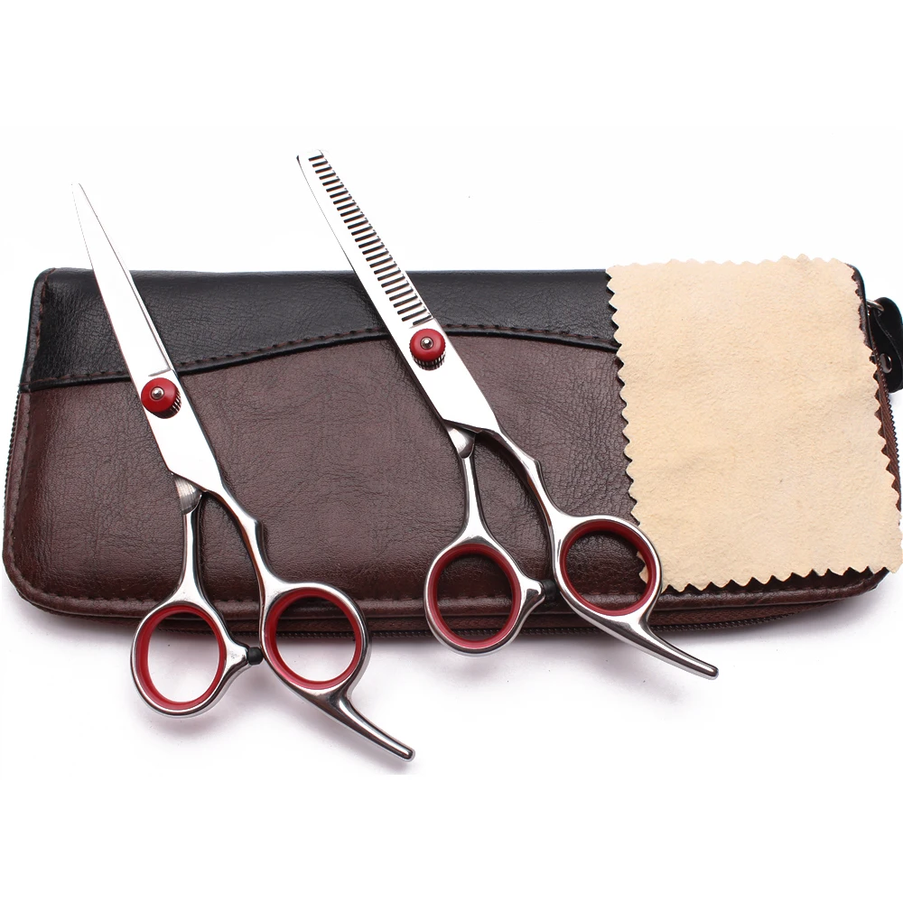 Ножницы Парикмахерские из нержавеющей стали с красным винтом 6 5 дюйма 18