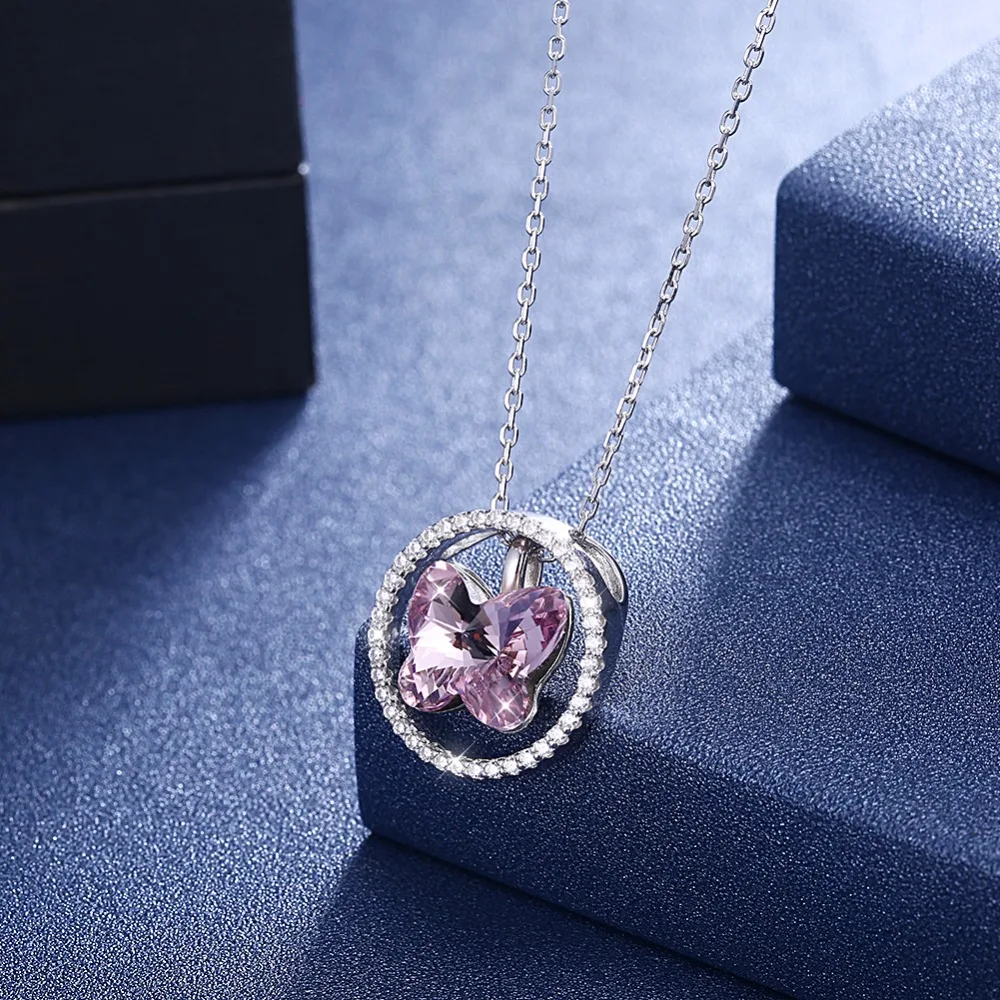 LEKANI/женские ювелирные украшения с кристаллами Swarovski Серебро S925 пробы кулон в виде