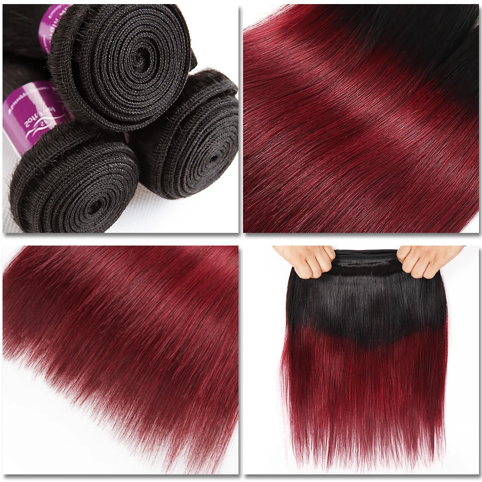 Soft Feel Hair Прямые пучки волос с бразильские волосы с закрытием пучки переплетения с закрытием Remy человеческие волосы пучки с закрытием
