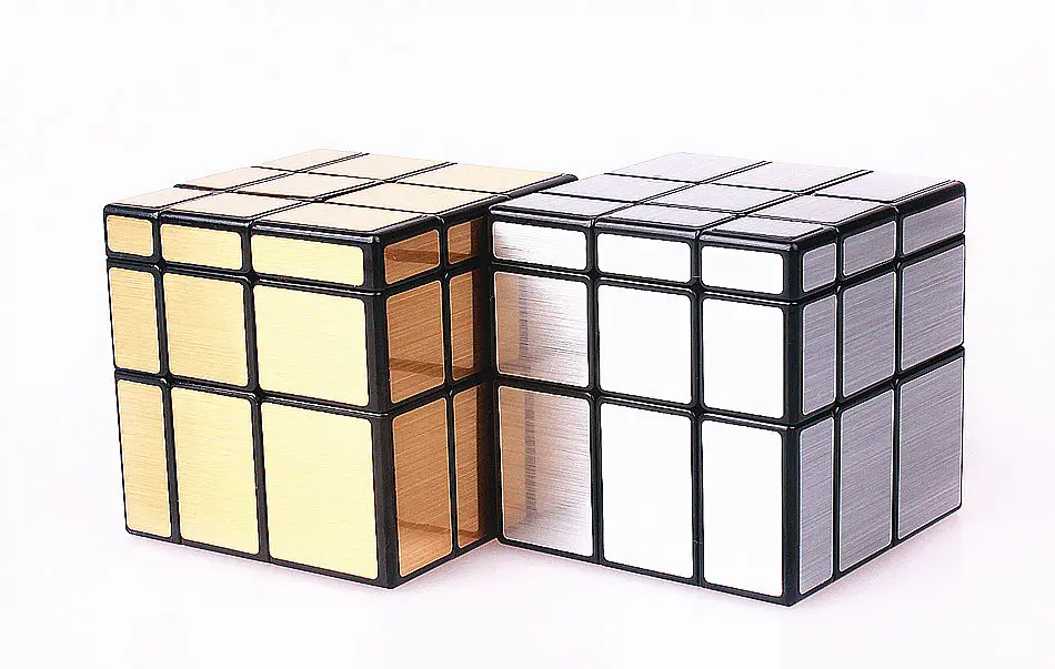 QIYI зеркальный куб 3x3x3, настоящий магический скоростной кубик, серебристые золотистые наклейки профессиональный куб головоломка игрушки для детей зеркало блоки