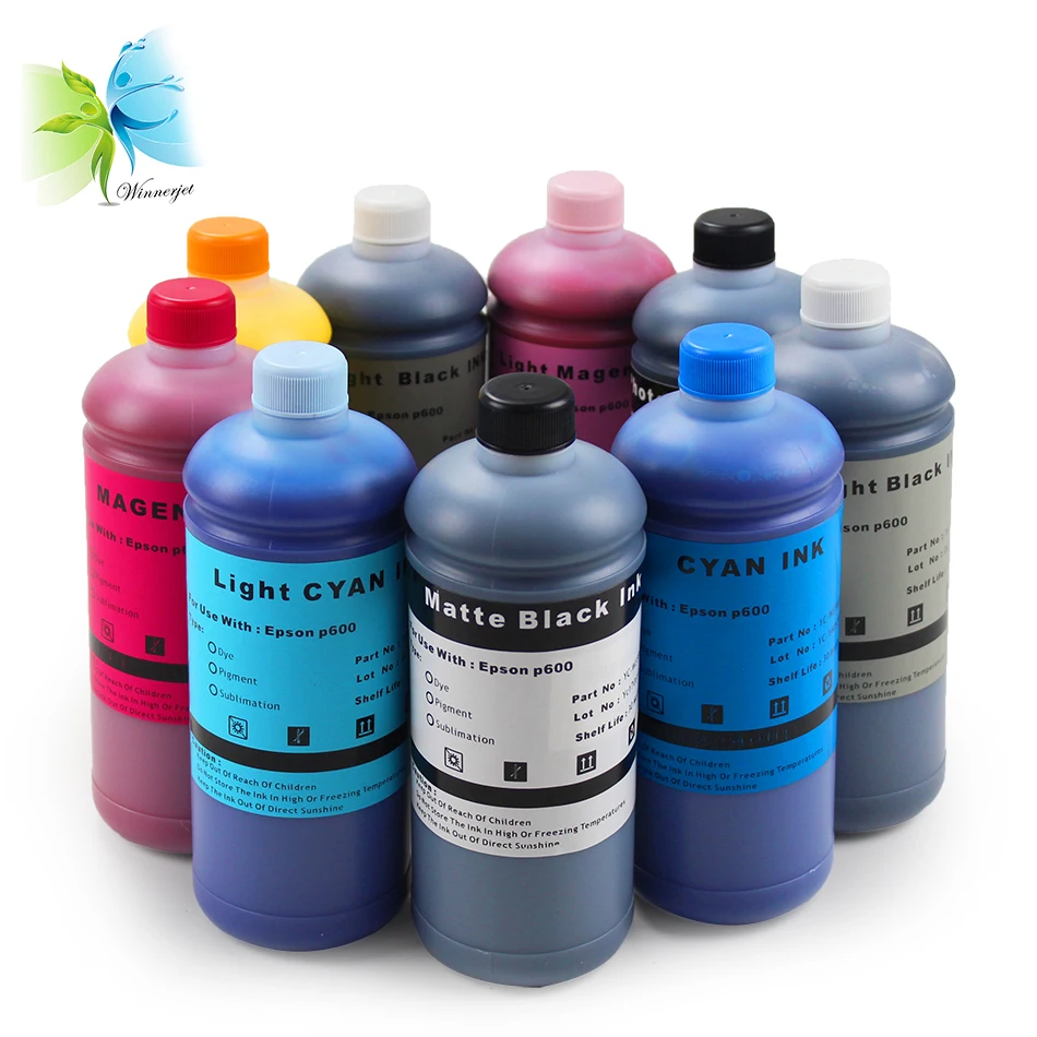 Winnerjet Bottle пигментные чернила для заправки Epson P600 P800 Stylus Pro 3800 3880 7890 принтеров 9