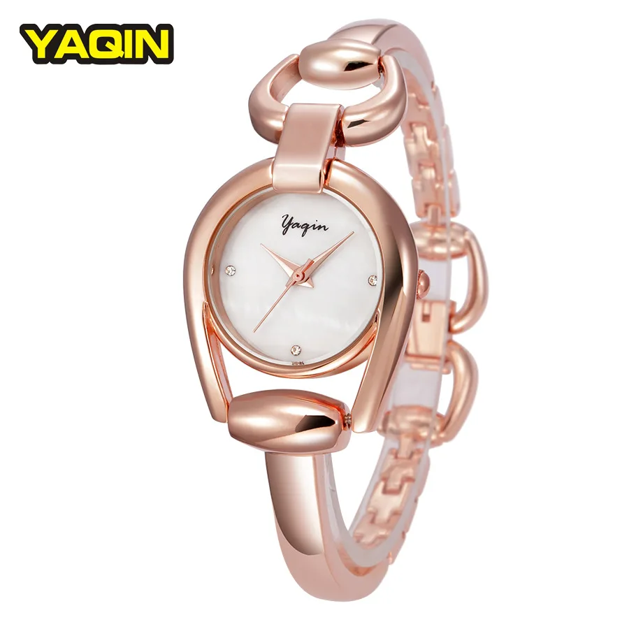 Новая мода Топ Luxury Brand YAQIN женские часы цвета розового золота с бизнес
