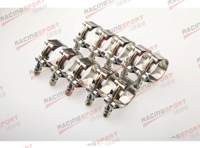 

Pack of 10pcs-1'' T BOLT CLAMPS Turbo Pipe Hose Coupler Stainless Steel 31-36mm