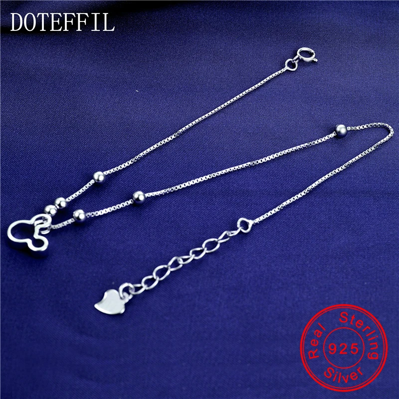 Женский браслет на ногу Микки мауз из серебра 925 пробы|anklet 925|fashion ankletwomen anklet |