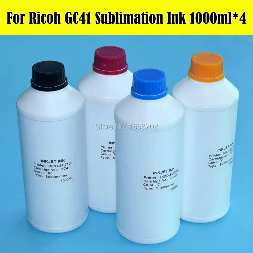 Горячее предложение! Распродажа! 4000 ml/lot GC41 сублимационные чернила для Ricoh