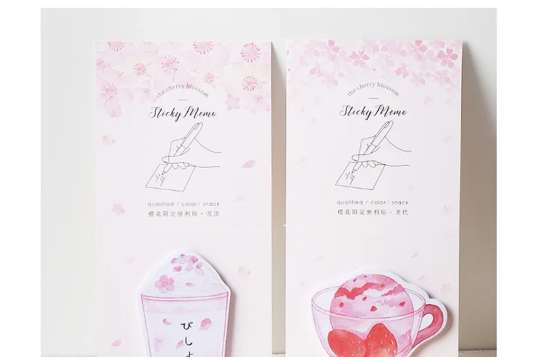 Cherry blossom серии стикер для заметок бумага для выпечки Стикеры для заметок блокнот-стикеры Наклейка канцелярские школьная бумага поставки
