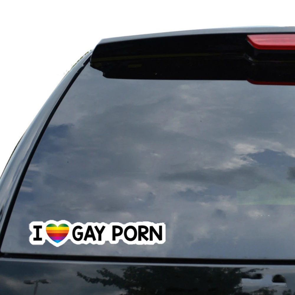 Aliauto индивидуальные радужные I Love Gay порно пикантные наклейки на машину для Ram Caliber