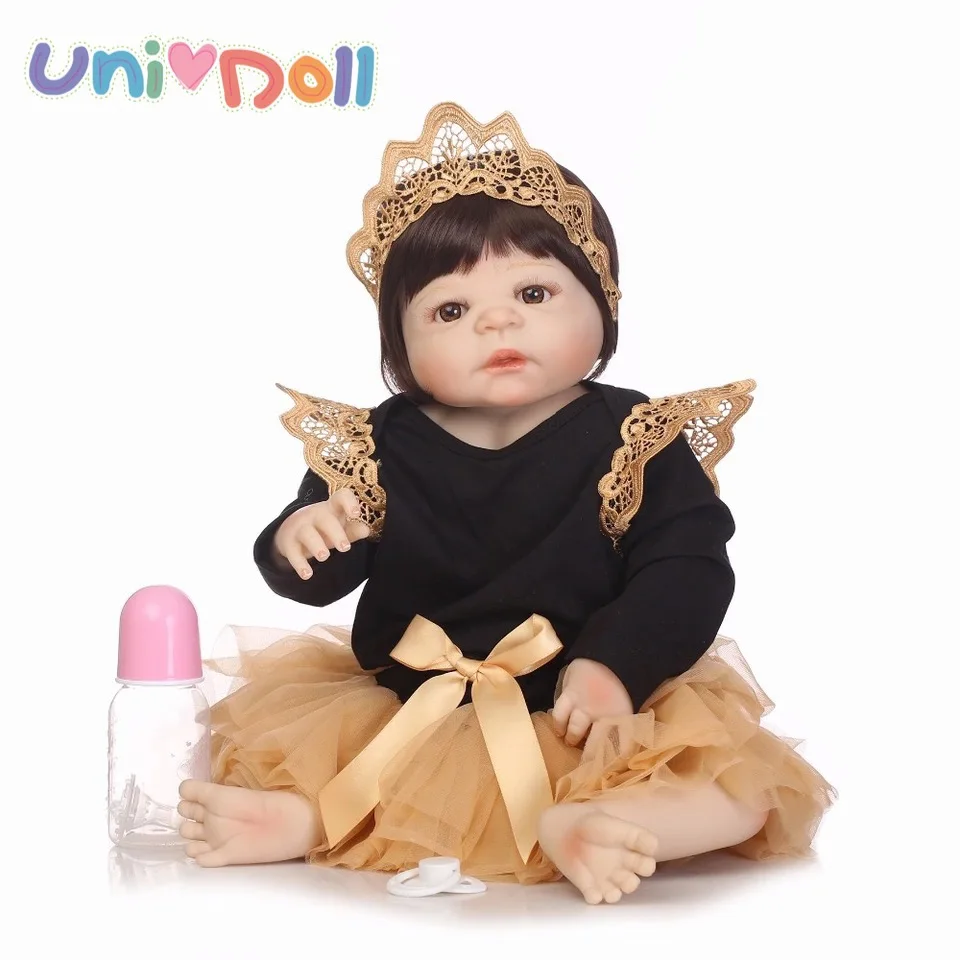 Unidoll baby reborn 22in девочка vynil Реалистичная кукла детская вечеринка Младенцы Лето bebe