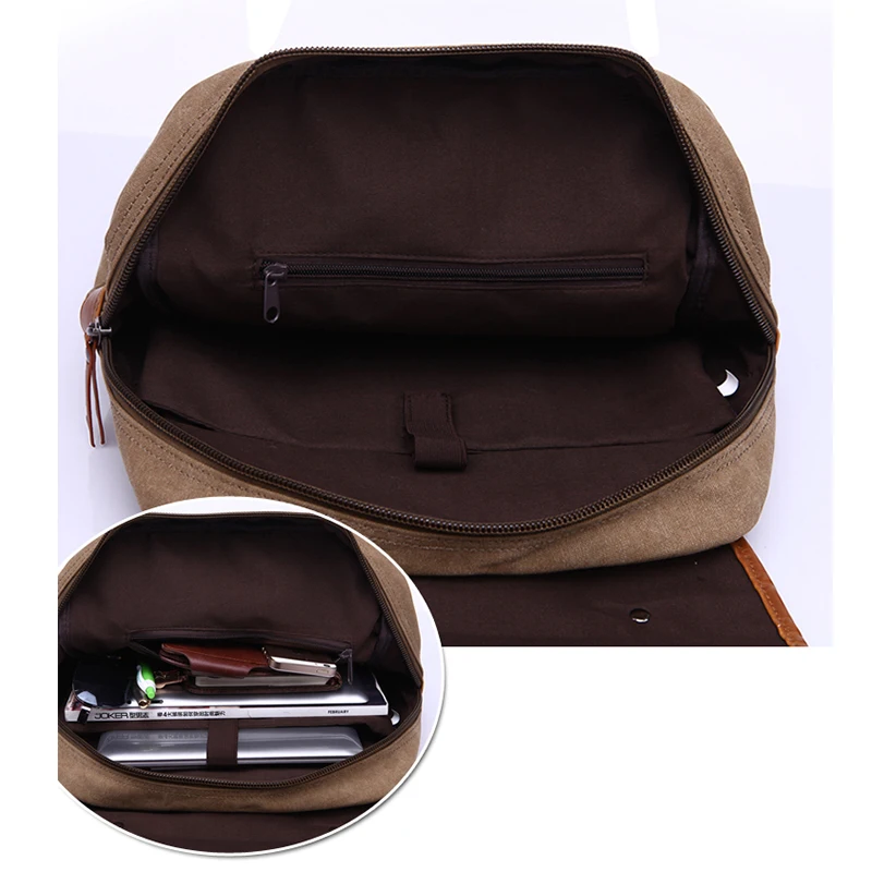 

Canvas Large Capacity College Student School Bags for Men 15.6 inch Laptop Backpacks Unisex Mochila Travel Fashionable Bags
