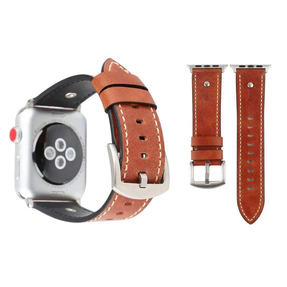 Ремешок из телячьей кожи для Apple watch band 42 мм 38 и apple 4 44 браслет 0 iwatch series 3 2 1|Ремешки