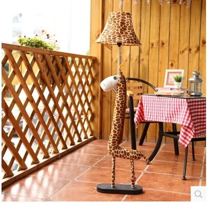 free shipping cottage novel E27 fabric giraffe floor lamp children's room cute cartoon kid present livingroom bedroom1162 | Освещение