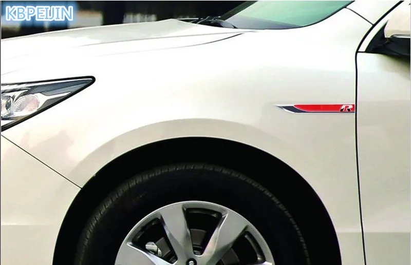 2 шт. металлическая для машины R Автомобильный значок на крыло наклейки ключей