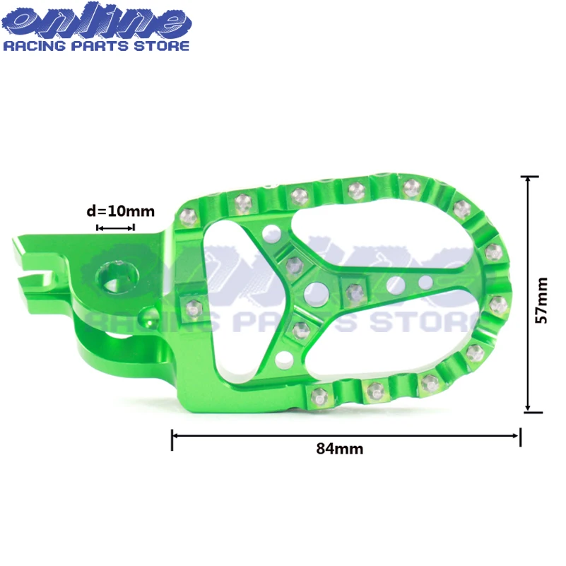Алюминий CNC мотоциклетные подставки для ног колышки педали KX125 KX250 1997 2001 KX500 1988 1990