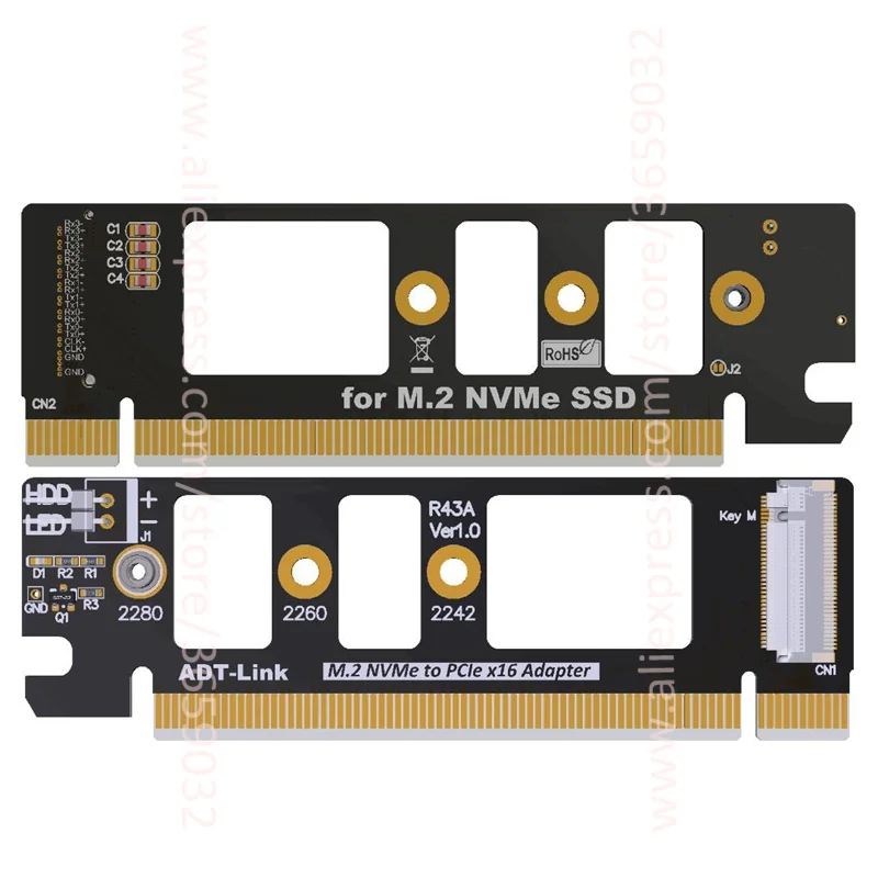 2018 Новый Riser M.2 NVME ключ M к PCI e x16 Адаптерная карта key pcie 4x 16x расширительные карты E 3 0