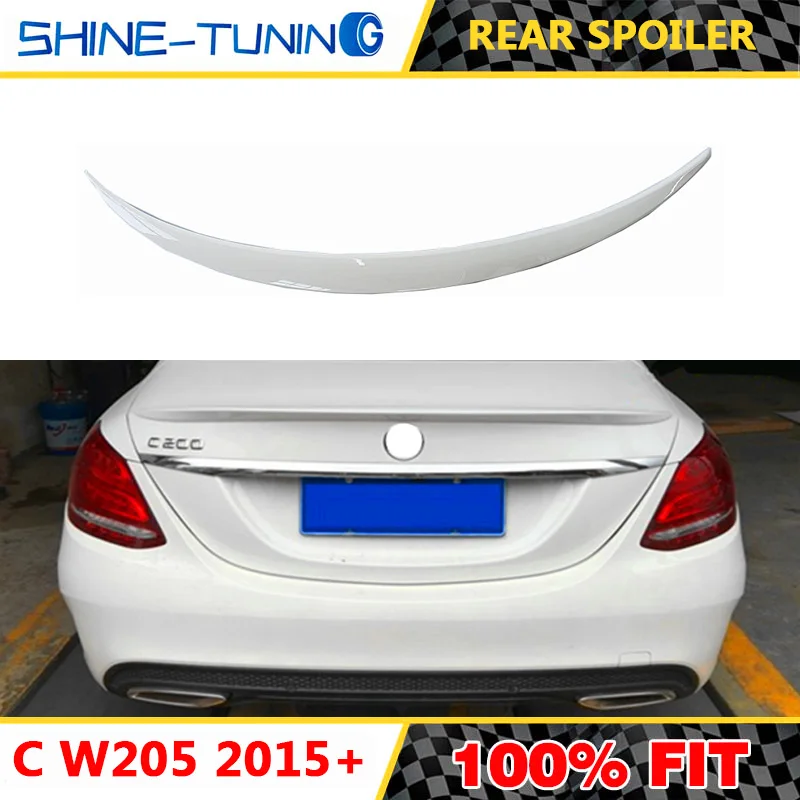 Запасная часть для C класса W205 C450 стиль черный Задний спойлер крыло 2015 + merc c180 c200 c220