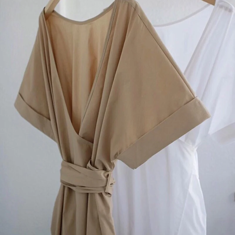 TWOTWINSTYLE платье с открытой спиной женский Узелок Высокая талия лоскутное