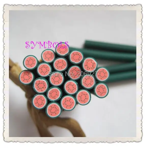 5 шт. мм милый арбуз фруктовый тростник необычный дизайн ногтей полимерная глина