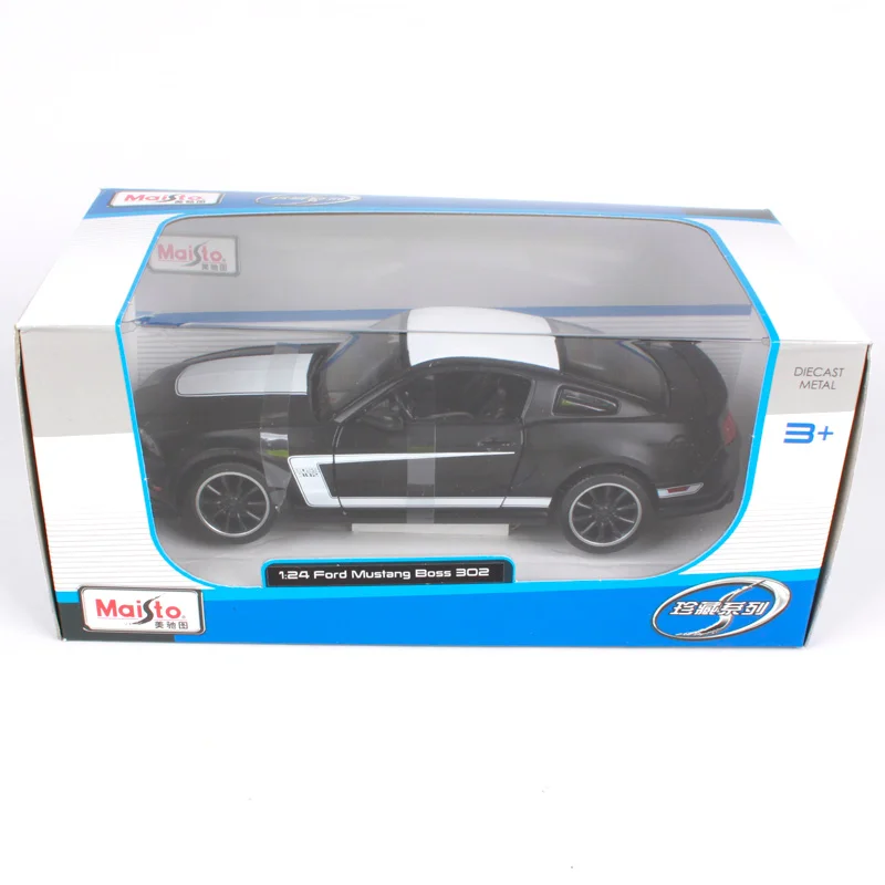 Maisto 1:24 mustang boss 302 автомобиль литье под давлением для ford охлаждение черный